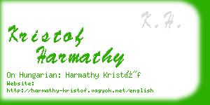 kristof harmathy business card